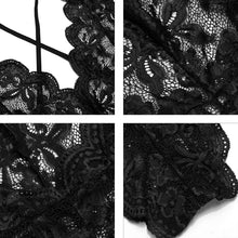Load image into Gallery viewer, BESDEL Women&#39;s Deep V One Piece Babydoll Sexy Lace Teddy Bodysuit Chemises Sleepwear