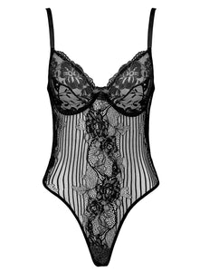Amorbella Womens Sexy Lace Bodysuit One Piece Lingerie Snap Crotch Teddy Underwear
